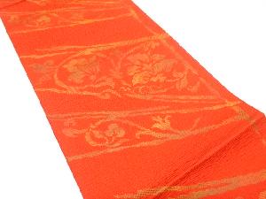 花更紗模様織り出し　名古屋帯